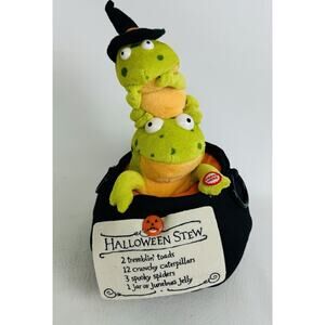 Hallmark Trembling Toads Cauldr0n Frogs Animated Sound Lights Plush‎ Halloween